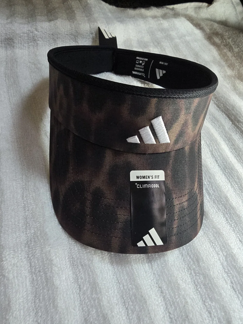 Adidas Brown Camo Visor - White Logo